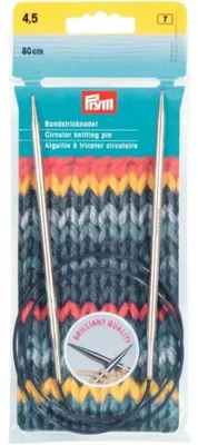 Produktbild von Rundstricknadel 12,00 mm 60 cm silberfarbig