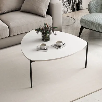 Produktbild von Skye Decor, Lenny - White, Couchtisch, Weiß, 100 % MELAMINBESCHICHTETE SPANPLATTEN, 90 x 89 x 40 cm