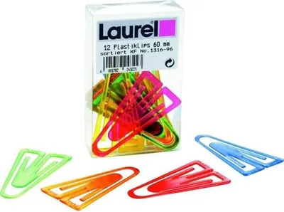 Produktbild von Büroklammern Plastiklips 60mm VE=10 Stück Kristallfarben sortiert
