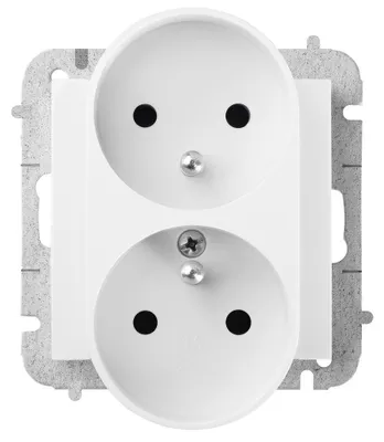 Immagine prodotto di Prese modulare Elektro-Plast Nasielsk, bianca, da incasso, 2x2P+T, modello 4143-10