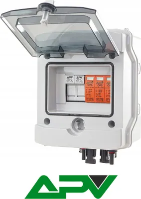 Produktbild von Solar Anschlusskasten 1-String DC 1000V 32A Überspannungsschütz T1+T2  Photovoltaik IP65 Generatoranschlusskasten 6-Module mit MC4 Solarstecker PV-Anlage