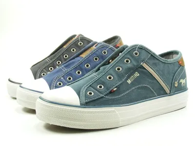 Produktbild von Mustang Damen Slip-on 1272-401 Slipper Sneaker Canvas , Größe:37 EU, Farbe:Blau