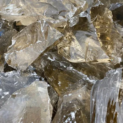 Produktbild von Champagnerfarbene Glasbrocken 10–20 cm 5 kg – Dekoglas für Garten und Gabionen