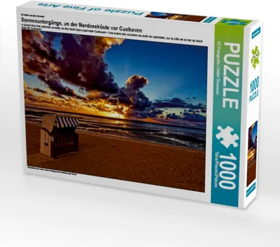 Produktbild von Calvendo Ein Motiv aus dem Kalender Sonnenuntergänge, an der Nordseeküste vor Cuxhaven 1000 Teile Puzzle quer 640x480mm, / Detlef Thiemann DT-Fotografi; 7399686