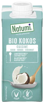 KREM KOKOSOWY DO GOTOWANIA I PIECZENIA BEZGLUTENOWY BIO 200 ml - NATUMI