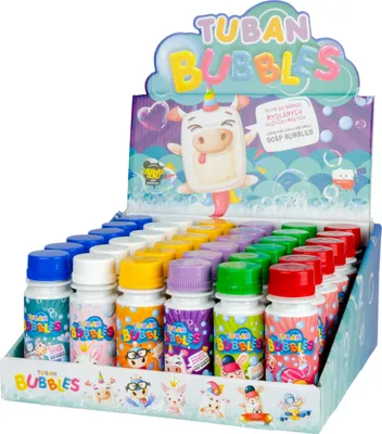 Obrázek produktu pro Malé mýdlové bubliny 60ml mix (36ks) TUBAN