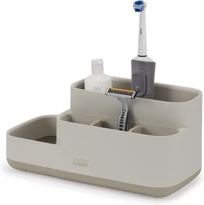 Produktbild von Famanu Badezimmerorganizer für Badezimmeraccessoires - Matte Oberfläche, Beige