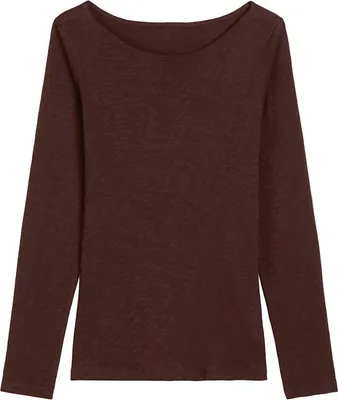 Produktbild von T-shirt, long sleeve, boat neck 697 black cherry Größe XL
