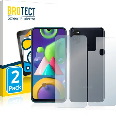 Produktbild von 2x BROTECT Schutzfolie für Samsung Galaxy M21 (Vorder + Rückseite) Folie Matt Entspiegelt
