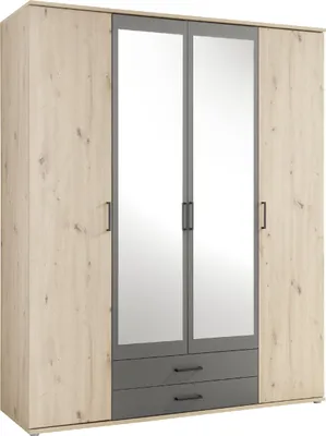 Produktbild von Pol Power Chicago Kleiderschrank Holzwerkstoff Melamin 4 Türen 159x197x54 cm