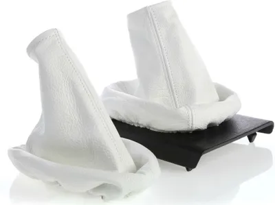 Produktbild von Schaltsack + Handbremssack passend für Opel Astra G Bj. 1998-2009 Weiss Leder