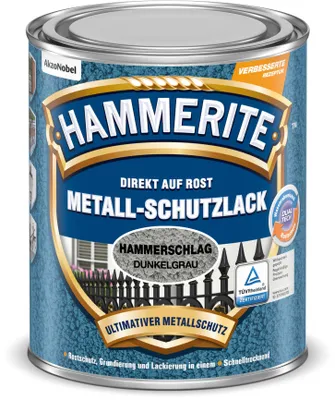Produktbild von Hammerite Metallschutzlack Hammerschlag, Dunkelgrau, 750 ml
