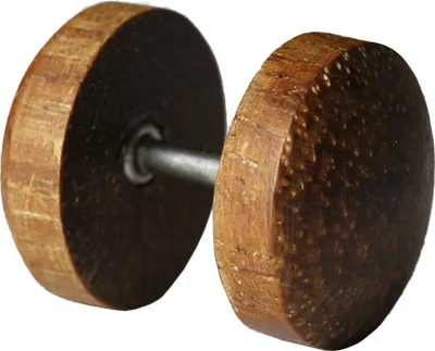 Produktbild von Fake Plug Ohrstecker Holz Größe - 10 mm Material - Buche