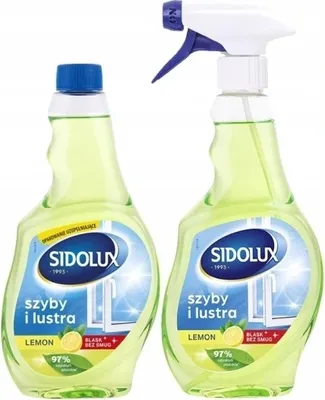 Zdjęcie produktu dla Sidolux Lemon Plyn do szyby i lustra 500 ml + 500 ml