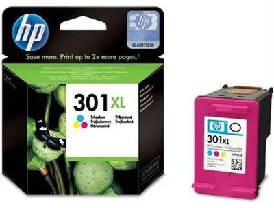 Zdjęcie produktu dla HP 301XL oryginalny wkład atramentowy trójkolorowy XL, Wysoka (XL) wydajność, Cyjan, Purpurowy, Żółty, Atrament barwnikowy, 6 ml, 1 szt., Pakiet Combo