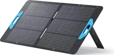 Zdjęcie produktu dla Anker SOLIX PS100, 100 W, Monokryształowy silikon, Do ziemi, Czarny, Niebieski, 30 - 80°, 23%