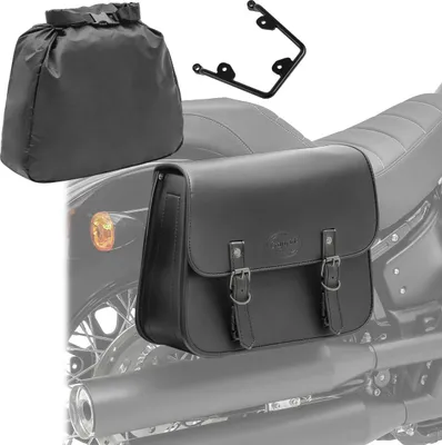 Image de Sacoche de selle + support pour chopper / moto custom 18-25 20l droite