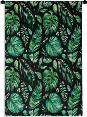 Produktbild von MuchoWow® Wandteppich Wandbehang Blätter - Vintage - Natur 60x90 cm Tapisserie Dekoration Wandtuch - Foto-Teppich - Abwaschbar