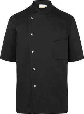 Immagine prodotto di Karlowsky JM 15 | Giacca da cuoco Gustav a maniche corte Lavabile fino a 95°C - Colore: Nero - Taglia: 52 (L)