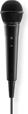 Image de Microphone dynamique "Party", câble jack 2,5 m + adapt., marche/arr.