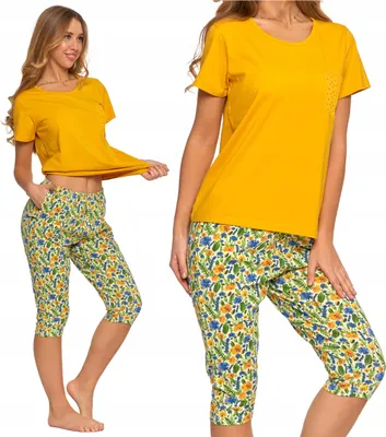 Immagine prodotto di Pigiama Donna Due Pezzi Moray Maniche Corte Pantaloni Floreali - S