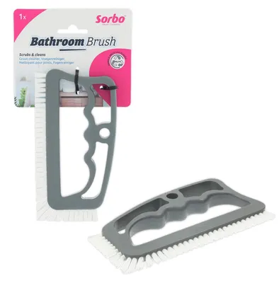 Produktbild von Sorbo Badezimmer-Fugenbürste – Fugenbürste aus Kunststoff mit Nylonborsten, für