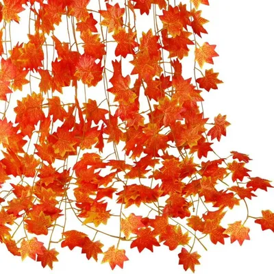Produktbild von Künstliche Herbstblätter Girlande 12 Stück 2.5M Herbstdeko für Zuhause & Garten
