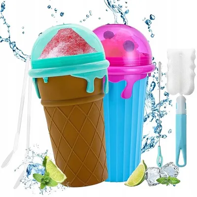 Produktbild von 2x Slush-Eis-Maschinen-Geschenkbecher 500 ml
