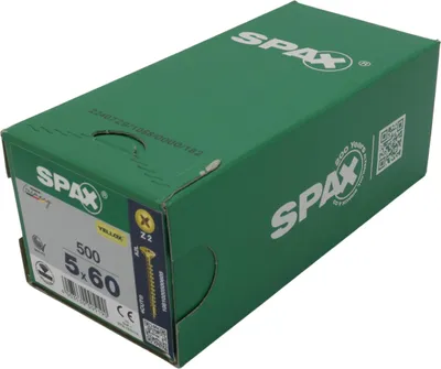 Image de Spax 1081020500605 Universalschraube 5x60mm, Kreuzschlitz Z2, Senkkopf, YELLOX