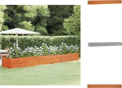 Produktbild von vidaXL Hochbeet Rostig 480x80x45 cm Cortenstahl -  Blumentöpfe & Pflanzgefäße