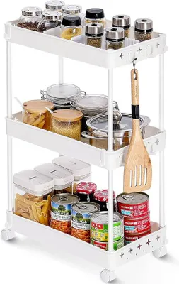 Produktbild von Famanu Küchenwagen stabiler Servierwagen - 40 x 22 x 62 cm
