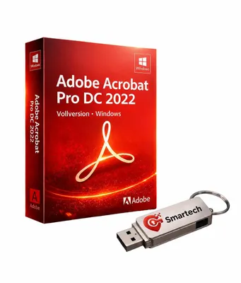 Produktbild von Adobe Acrobat Pro DC 2022 / Dauerlizenz / Windows/ Kein Abo + USB-Stick