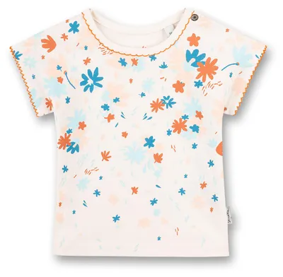 Produktbild von Sanetta Kidswear Mädchen T-Shirt Weiß Blumen-Allover Kangaroo 62