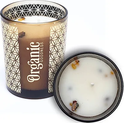 Produktbild von Organic Goodness Duftkerze Weihrauch & Myrrhe – Packung mit 6 Stück – 200 g