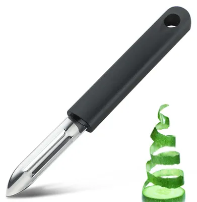 Gemüseschäler aus Edelstahl, manuell, 16,6 cm, für Kartoffeln und Obst