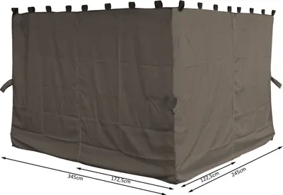 Produktbild von 4 Seitenteile für Pavillon Paris 3x4m Seitenwand Taupe