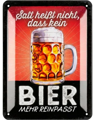 Produktbild von LANOLU Blechschilder retro Bier Bar Deko, Metallschilder mit Spruch für Partyraum, Küche, Bardeko, Cocktail Schild als Geschenk 15x20cm