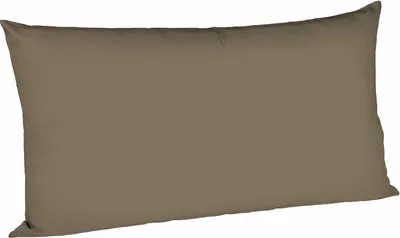 Produktbild von fleuresse Mako Satin Kissenbezug Colours Uni 40x80 cm Espresso
