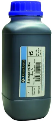 Produktbild von Grüne Stempelfarbe 1 Liter Flasche, ölfrei