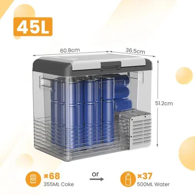 Produktbild von Tragbare Kühlbox - Kompressor Kühlschrank Gefrierbox 45 l - 12/24 V DC - 100–240 V AC - Für Auto Wohnmobil Camping