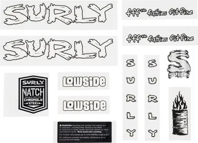Image de Surly Lowside Rahmen Decal inkl. Badge, blanc