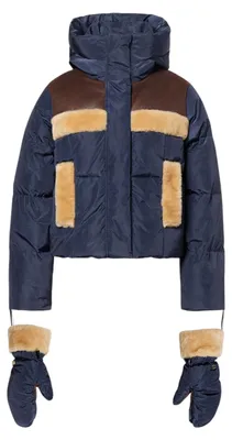 Imagen del producto de Chaqueta de esquí Kori Damen de la marca GOLDBERGH, con capucha y forro de imitación de piel, color azul, talla 38