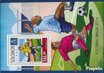 Produktbild von Briefmarken Salomoninseln 2014 Mi Block 298 (kompl. Ausg.) postfrisch Fußball Brasilien 2014