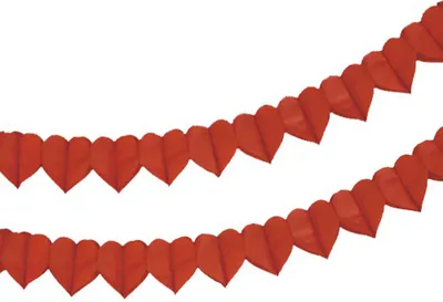 Produktbild von Papstar Papiregirlande Motiv Herz Hochzeit Valentinstag rot 4m