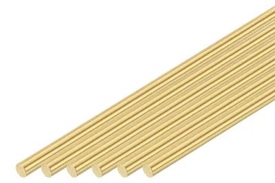 8 runde Messingwellen Ø 3,2 mm, Länge 203 mm, für Drehbank