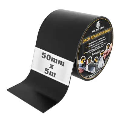 Produktbild von Dach Reparaturband selbstklebend MicroSealant® wasserfestes Klebeband | Schwarz | 5m länge | 5cm breite |