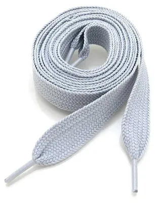 schnuersenkel flach breit 2cm grau