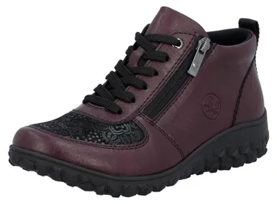 Productafbeelding van Rieker veterschoenen met warme voering, kleur rood, maat 39