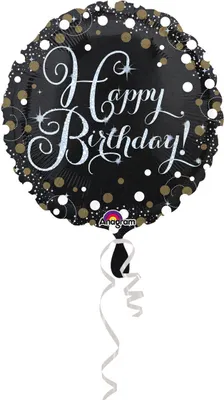 Produktbild von Folienballon Sparkling Happy Birthday 45cm