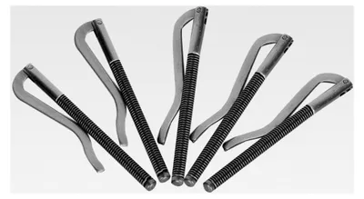 Produktbild von 5 Stück Geldklammer, Metall-Bargeldhalter schwarz 80 mm hochfester galvanisierter Stahl für Lederbrieftasche